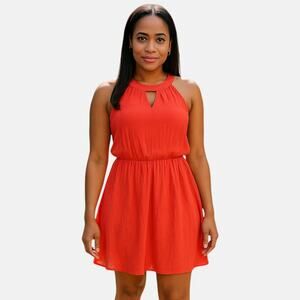 Key Hole Elegant Casual Short Dress